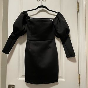 Black off the shoulder dress-Boo hoo